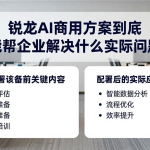 锐龙AI商用方案到底能帮企业解决什么实际问题