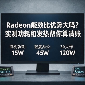 Radeon能效比优势大吗？实测功耗和发热帮你算清账